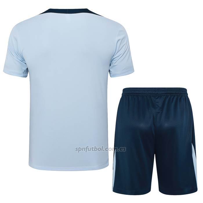 Chandal del Francia Manga Corta 2024-2025 Azul Claro - Pantalon Corto